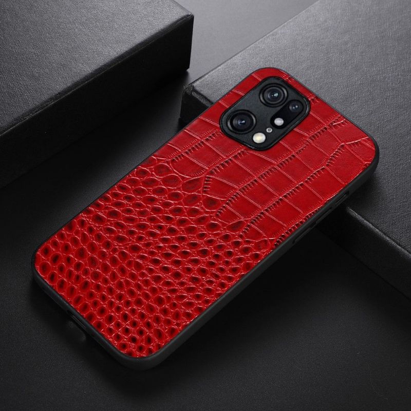 Coque Oppo Find X5 Pro Colette Cuir Effet Croco