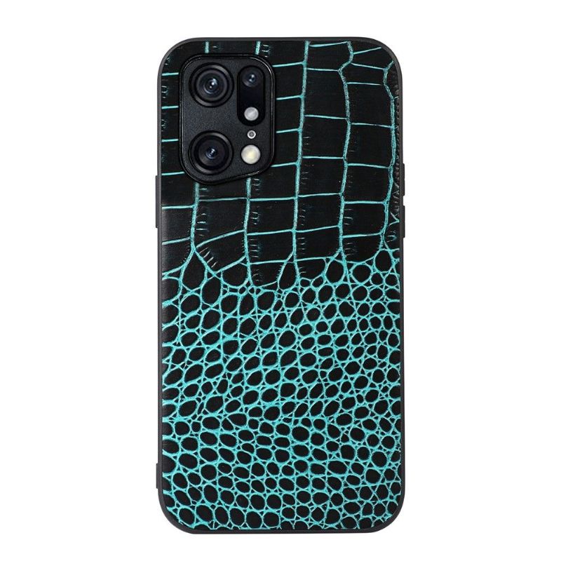 Coque Oppo Find X5 Pro Colette Cuir Effet Croco