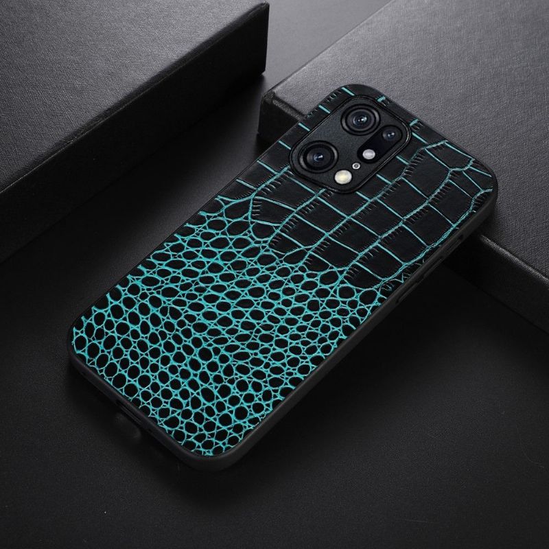 Coque Oppo Find X5 Pro Colette Cuir Effet Croco