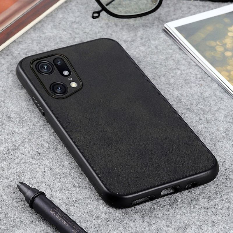 Coque Oppo Find X5 Pro Jazz simili cuir vintage