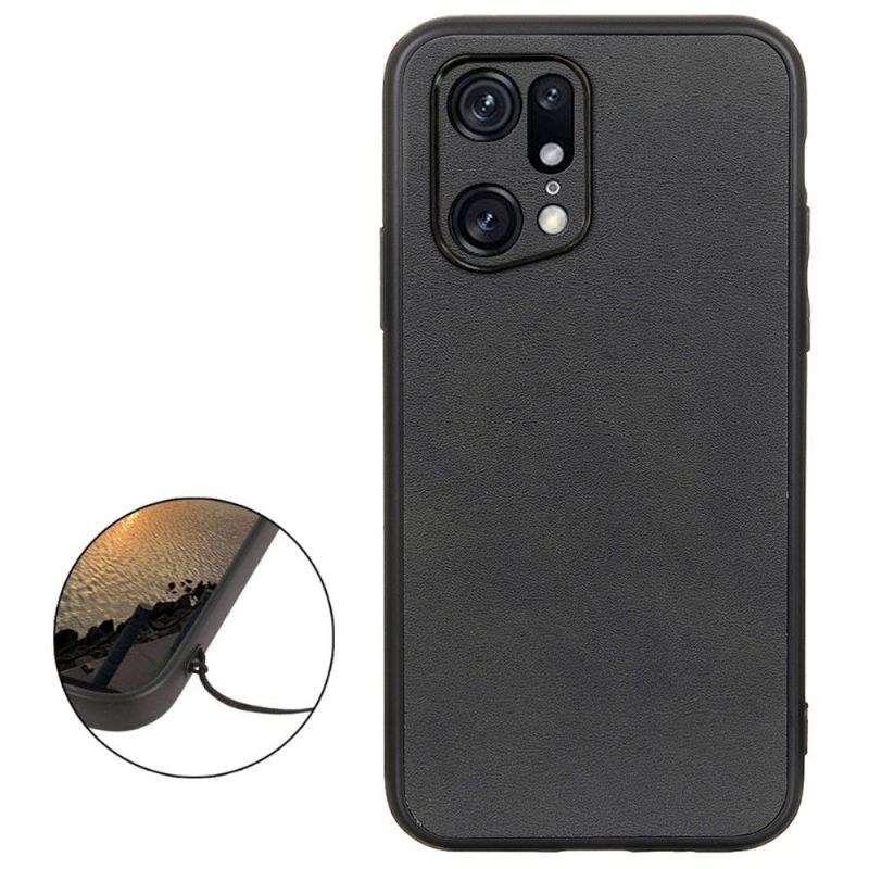 Coque Oppo Find X5 Pro Jazz simili cuir vintage