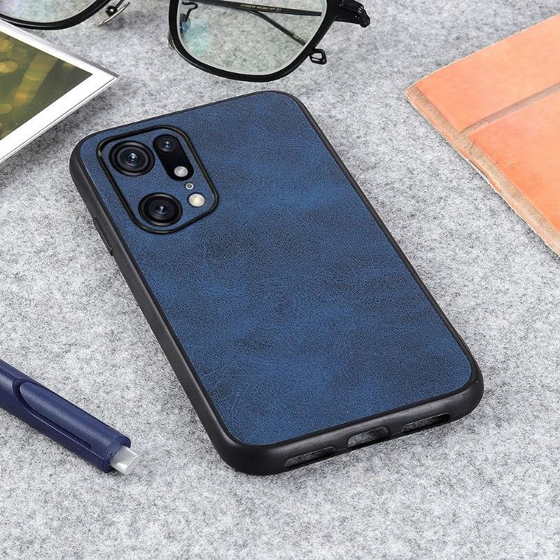 Coque Oppo Find X5 Pro Jazz simili cuir vintage