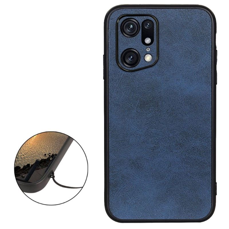 Coque Oppo Find X5 Pro Jazz simili cuir vintage