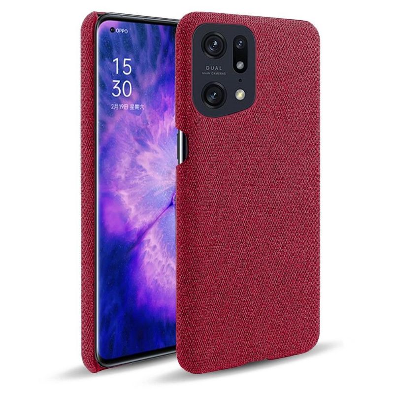 Coque Oppo Find X5 Pro revêtement tissu