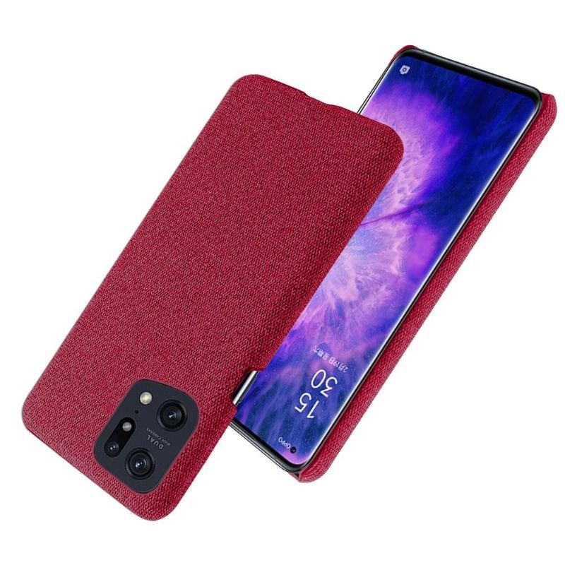 Coque Oppo Find X5 Pro revêtement tissu