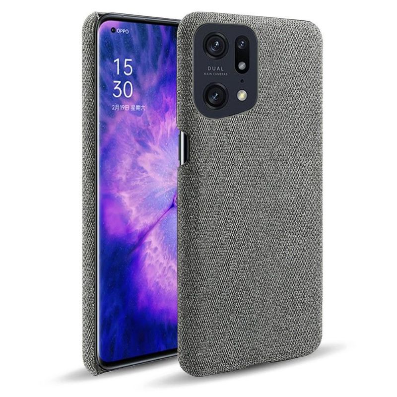 Coque Oppo Find X5 Pro revêtement tissu