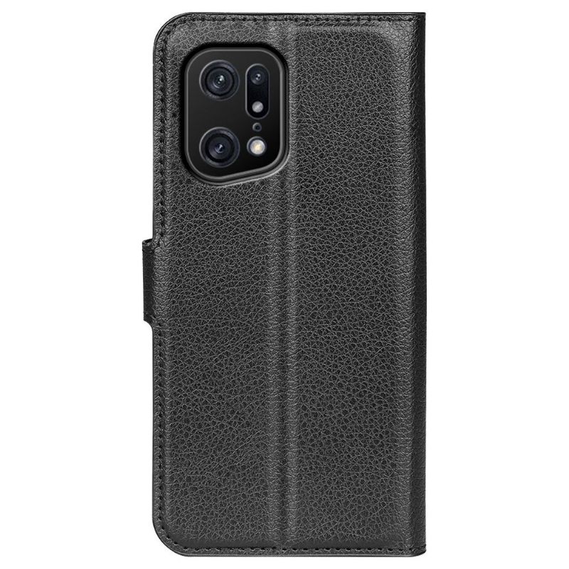 Housse Oppo Find X5 Pro portefeuille style cuir