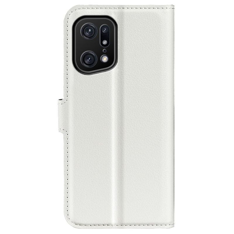 Housse Oppo Find X5 Pro portefeuille style cuir