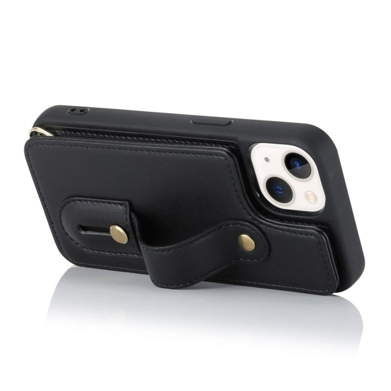 Coque iPhone 15 Porte-Cartes, Support, Sangle et Bandoulière