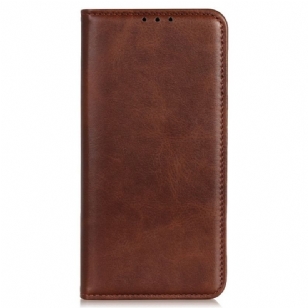 Flip Cover iPhone 15 Cuir Fendu