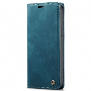 Flip Cover iPhone 15 Simili Cuir Vintage CASEME