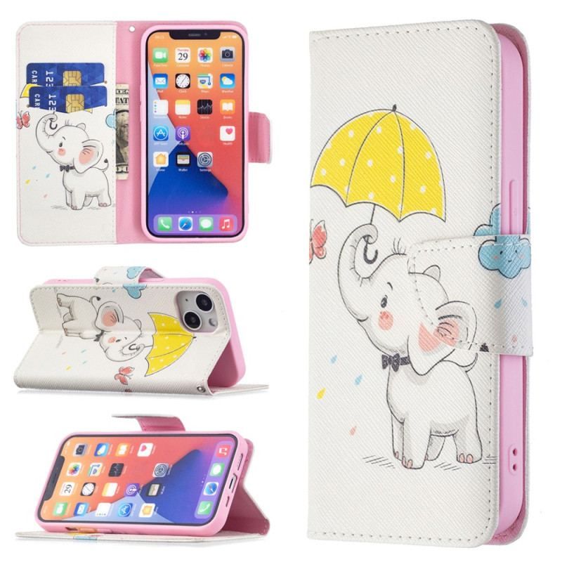 Housse iPhone 15 Bébé Éléphant