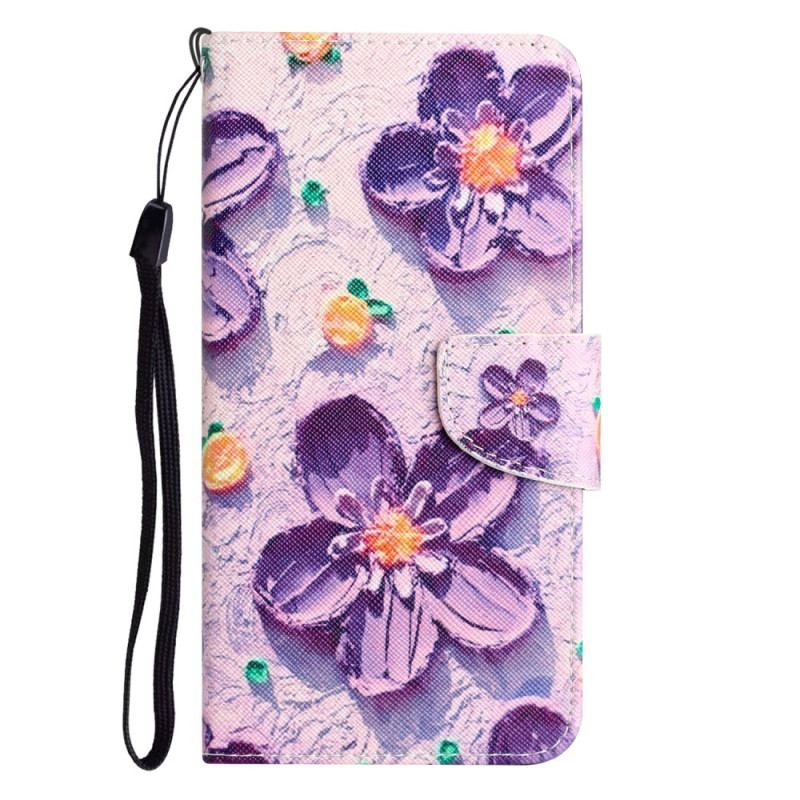 Housse iPhone 15 Déclinaison Florale à Lanière