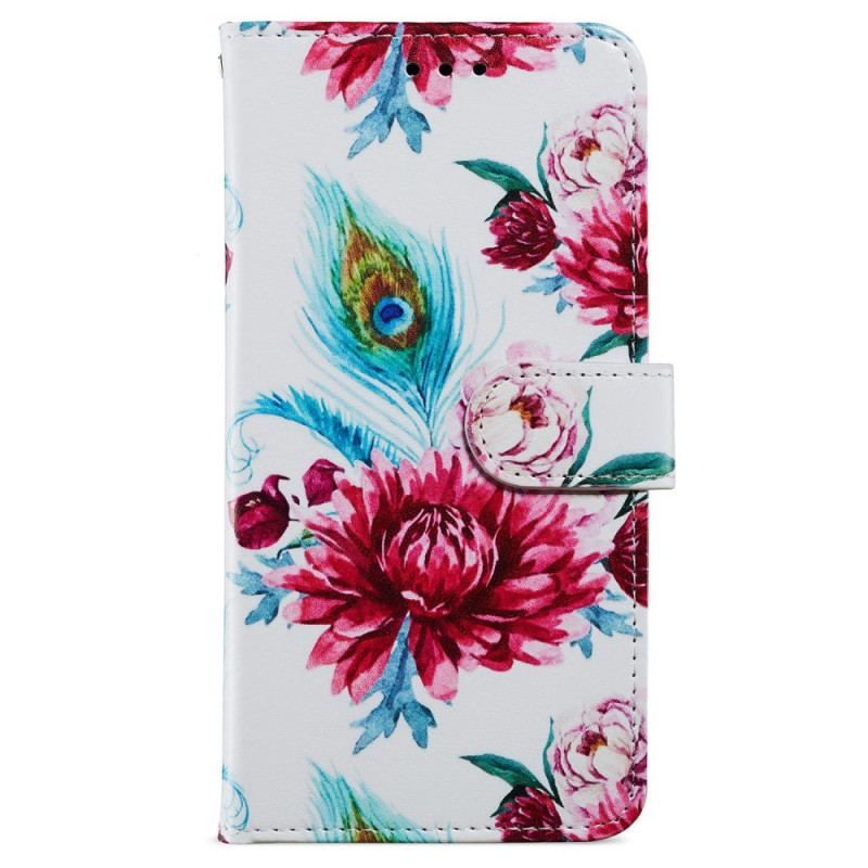 Housse iPhone 15 Fleurs Liberty à Lanière