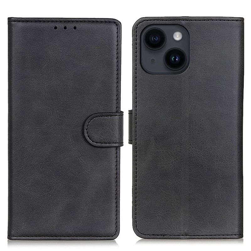 Housse iPhone 15 Simili Cuir Mat