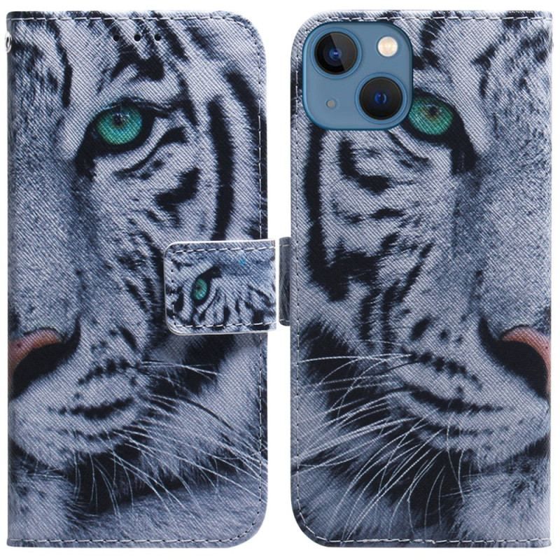 Housse iPhone 15 Tigre Blanc