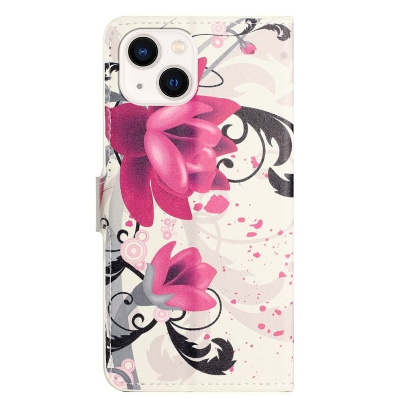 Housse iPhone 15 Tropical Flowers