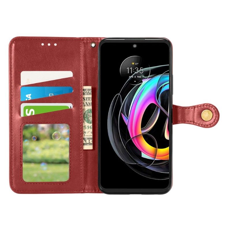 Housse Motorola Edge 20 Lite Indila Simili Cuir Porte Cartes