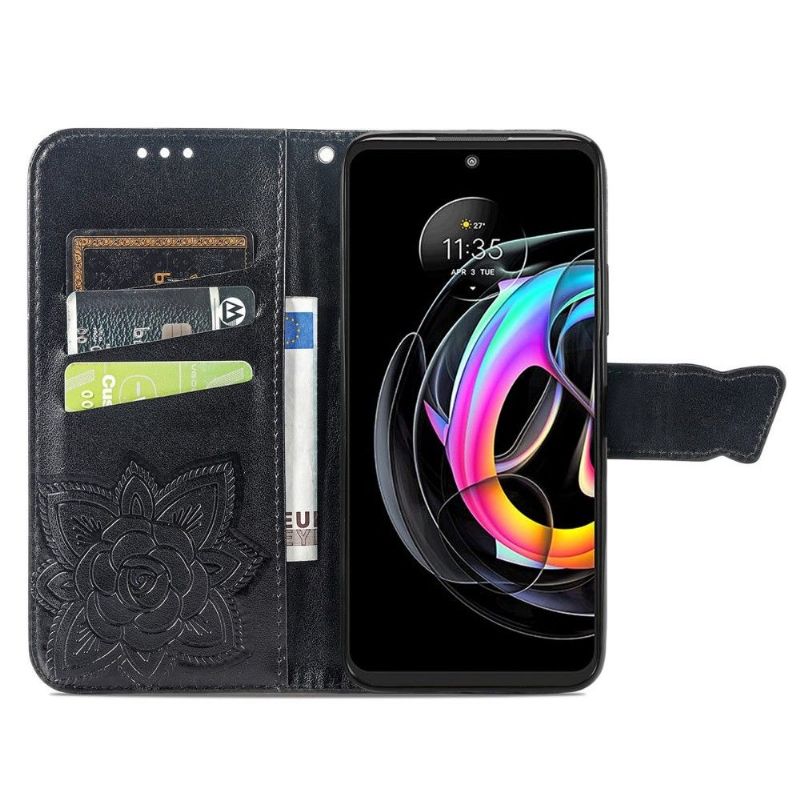 Housse Motorola Edge 20 Lite Papillon Relief