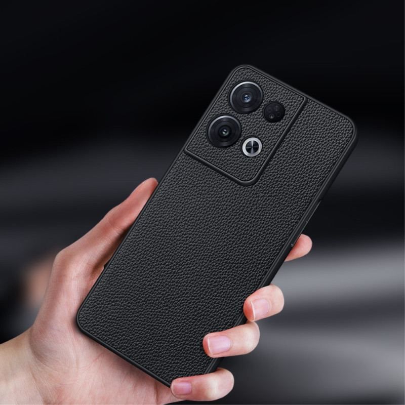 Coque Oppo Reno 8 Véritable Cuir Litchi