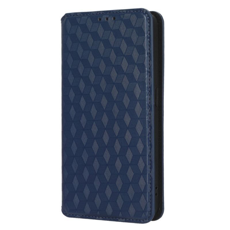 Flip Cover Oppo Reno 8 Effet Cuir Cubes 3D