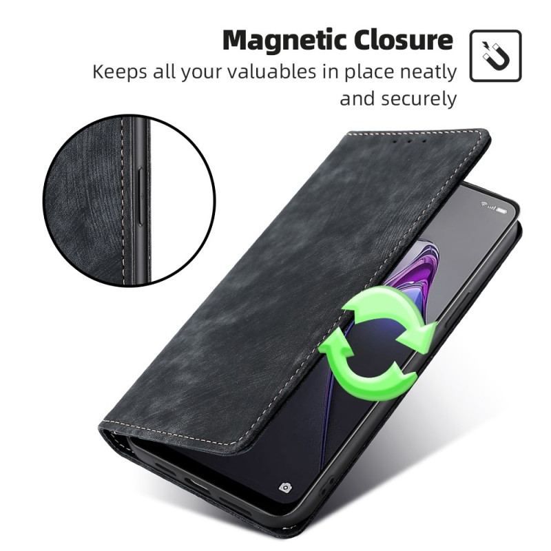 Flip Cover Oppo Reno 8 Simili Cuir Stylisé