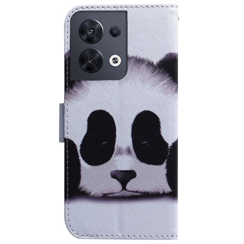 Housse Oppo Reno 8 Panda avec Lanière