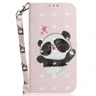 Housse Oppo Reno 8 Panda Love avec Lanière