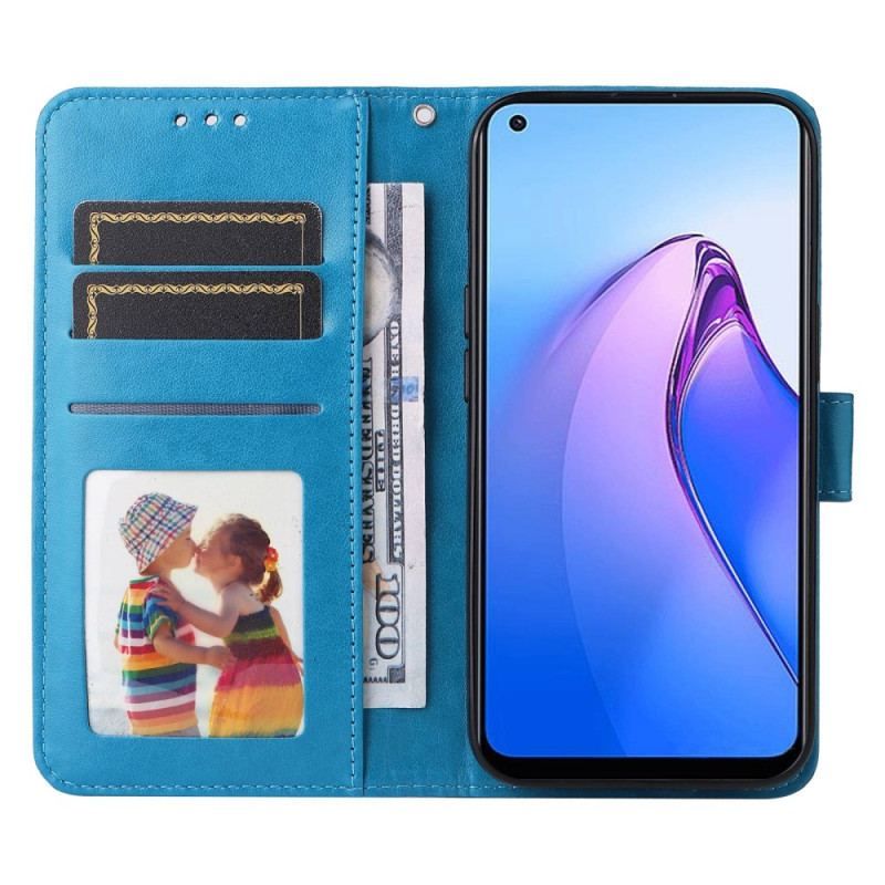 Housse Oppo Reno 8 Tournesol à Lanière