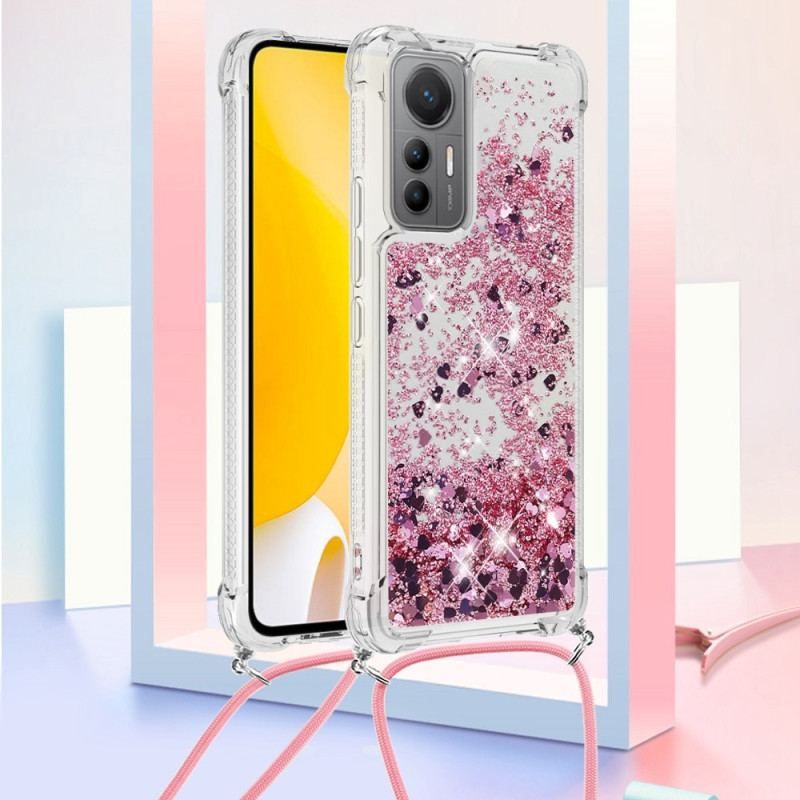 Coque Xiaomi 12 Lite à Cordon Paillettes Design