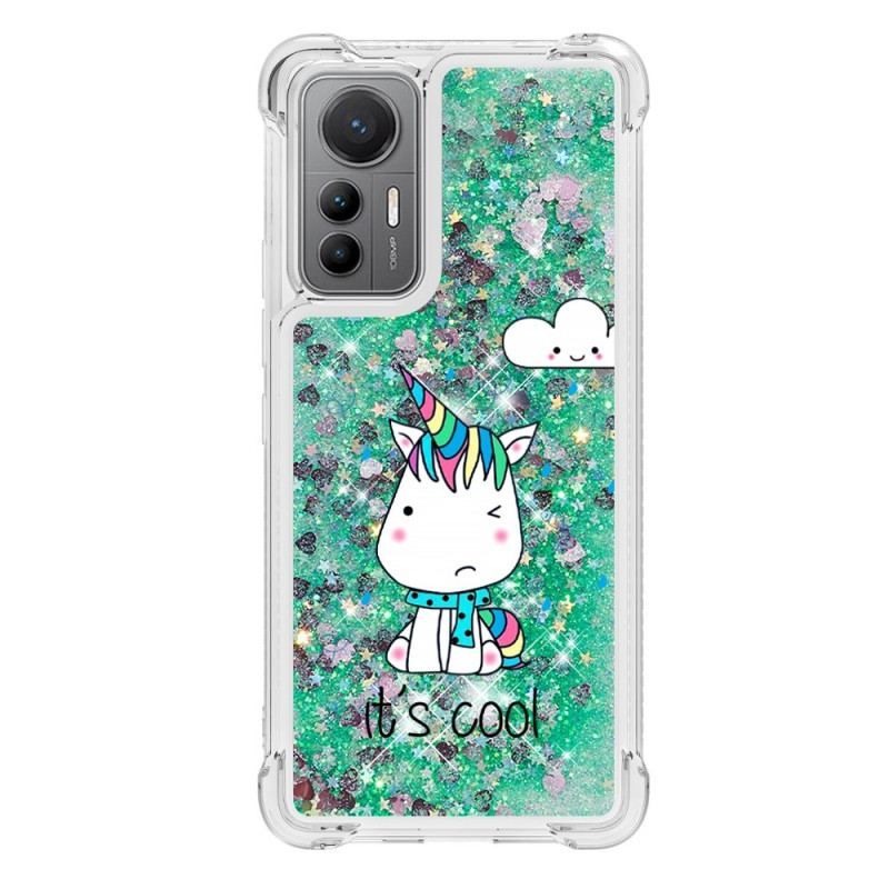 Coque Xiaomi 12 Lite Paillettes Licornes