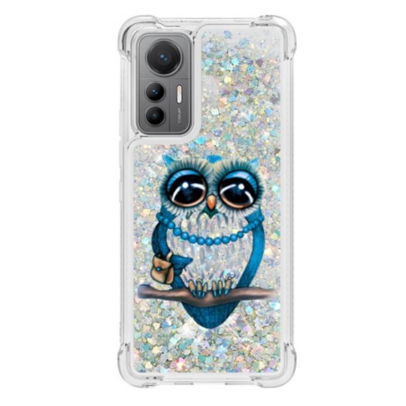 Coque Xiaomi 12 Lite Paillettes Miss Hibou