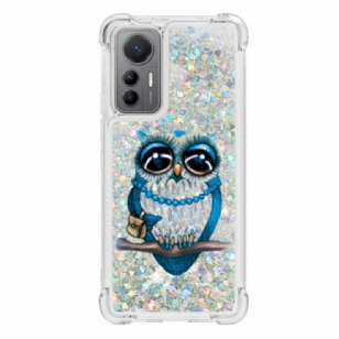 Coque Xiaomi 12 Lite Paillettes Miss Hibou