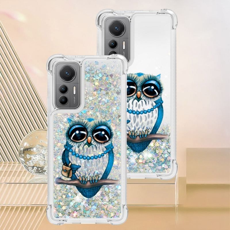 Coque Xiaomi 12 Lite Paillettes Miss Hibou