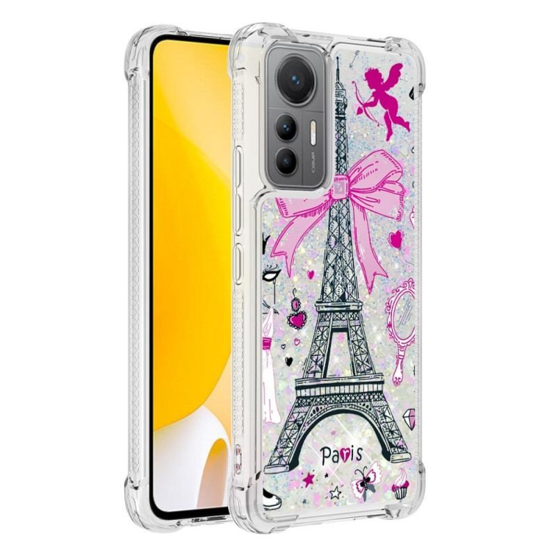 Coque Xiaomi 12 Lite Paillettes Tour Eiffel