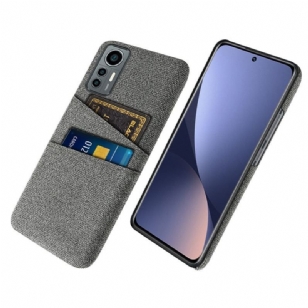 Coque Xiaomi 12 Lite Tissu Porte-Cartes