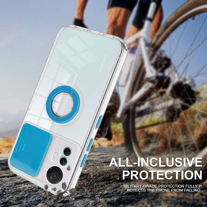 Coque Xiaomi 12 Lite Transparente avec Anneau-Support