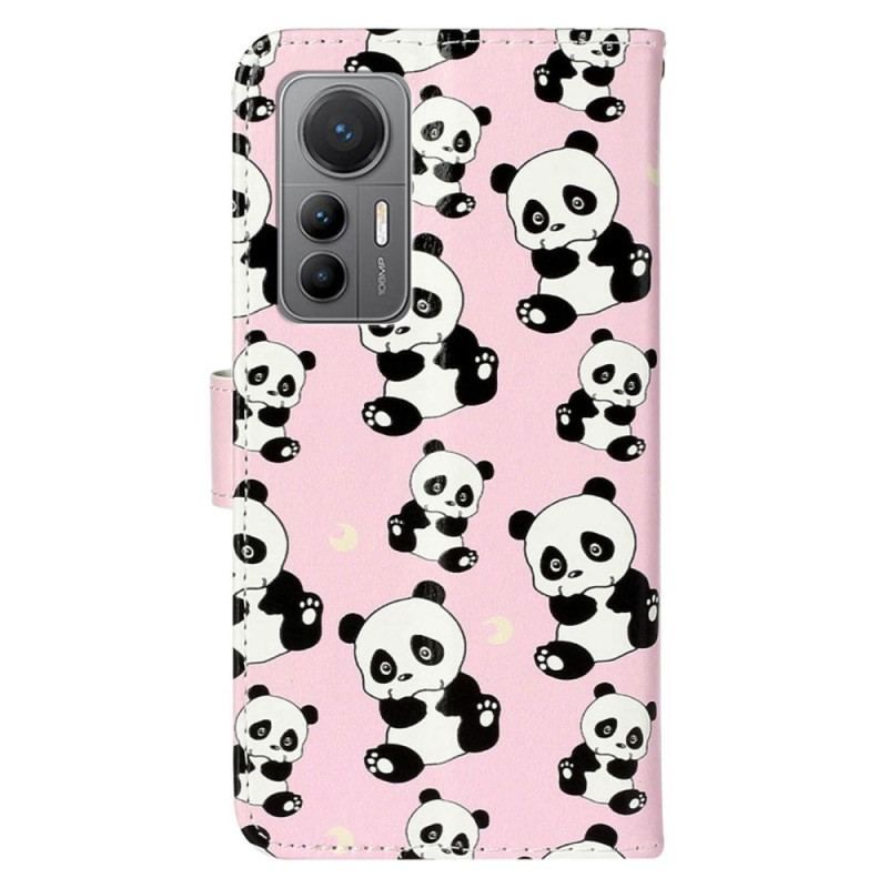 Housse Xiaomi 12 Lite Petits Pandas à Lanière