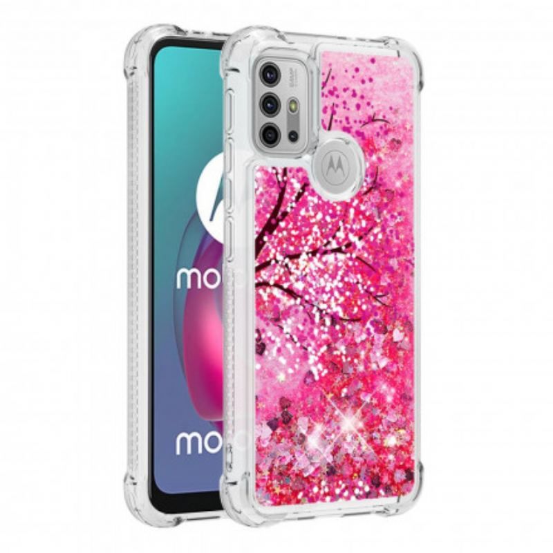 Coque Moto G30 / Moto G10 Arbre Paillettes