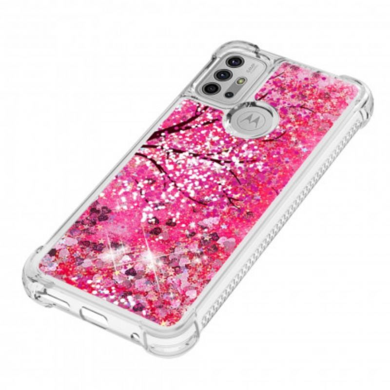 Coque Moto G30 / Moto G10 Arbre Paillettes