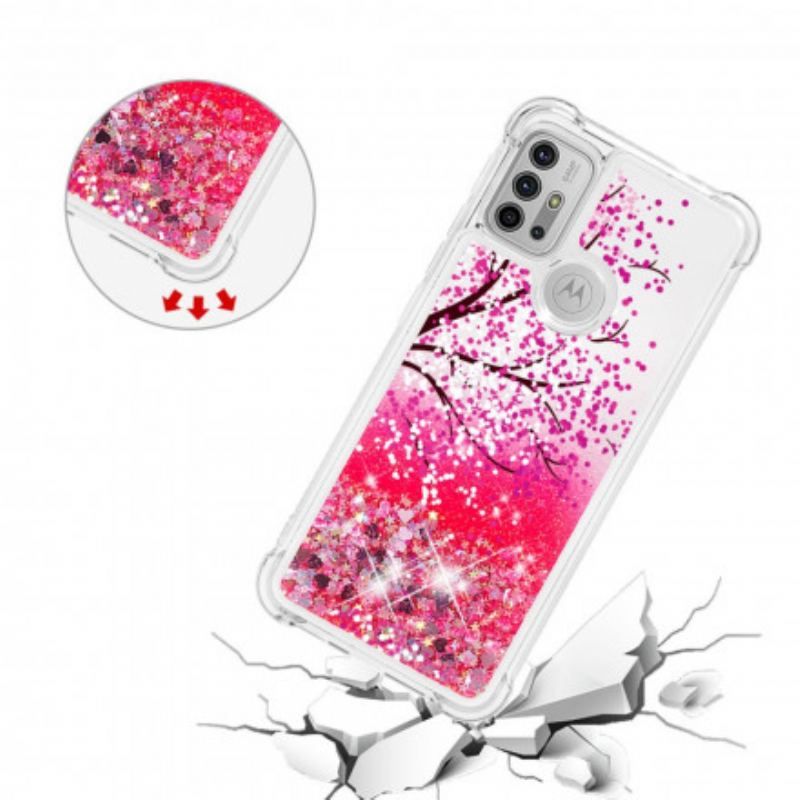 Coque Moto G30 / Moto G10 Arbre Paillettes