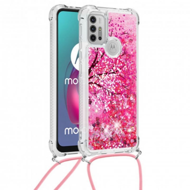 Coque Moto G30 / Moto G10 à Cordon Paillettes Arbre