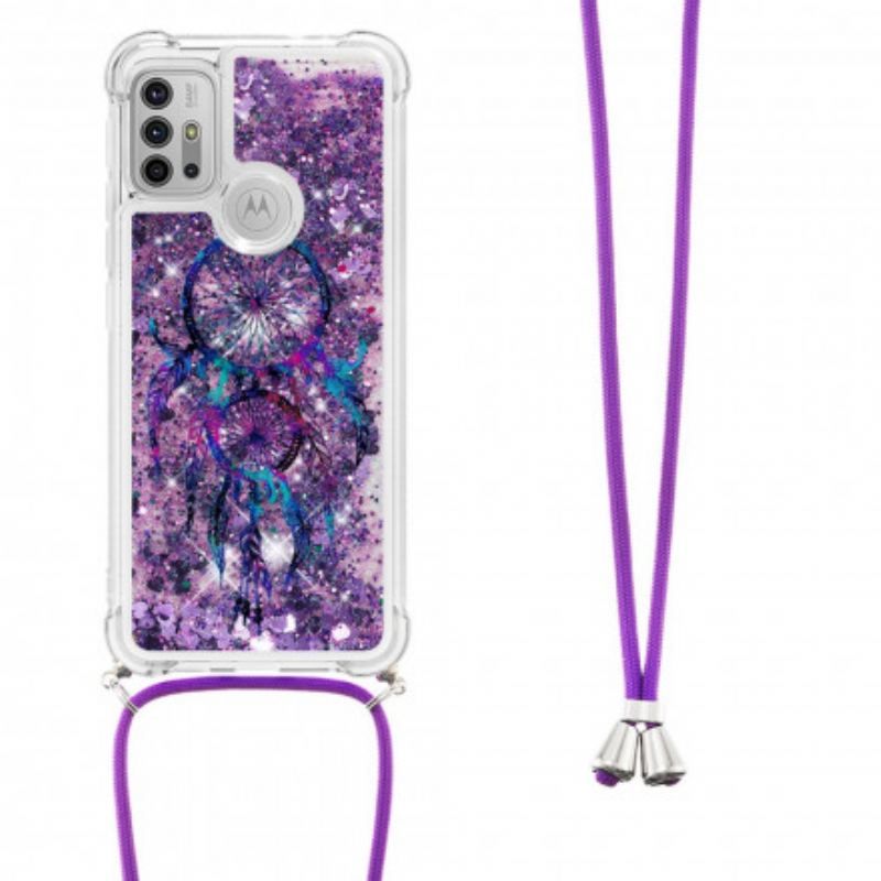 Coque Moto G30 / Moto G10 à Cordon Paillettes Attrape Rêves