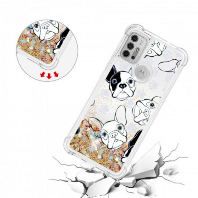 Coque Moto G30 / Moto G10 Mr Chien Paillettes