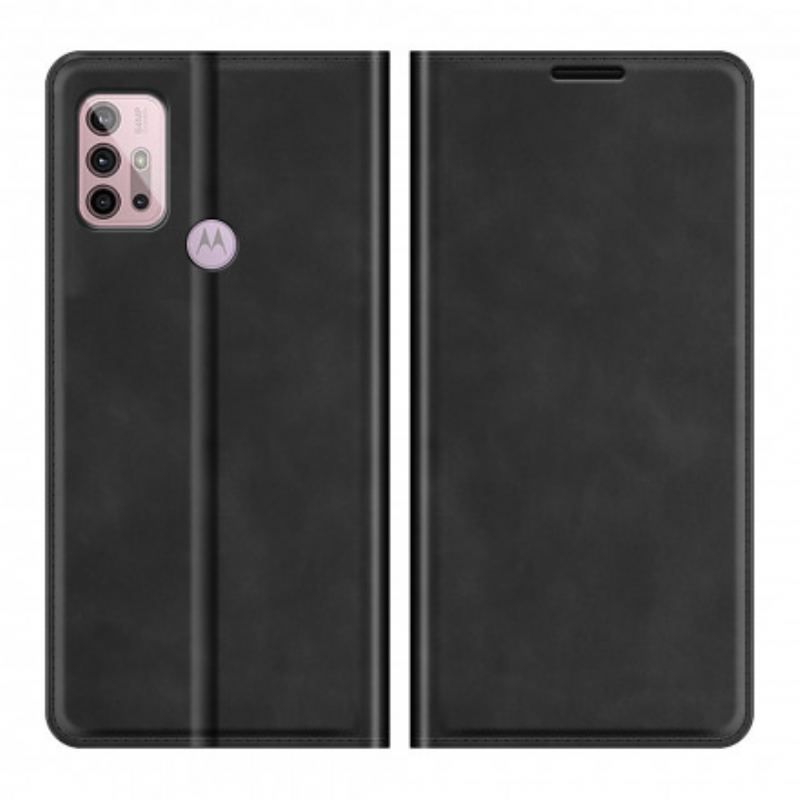 Flip Cover Moto G30 / Moto G10 Effet Cuir Douceur Soie