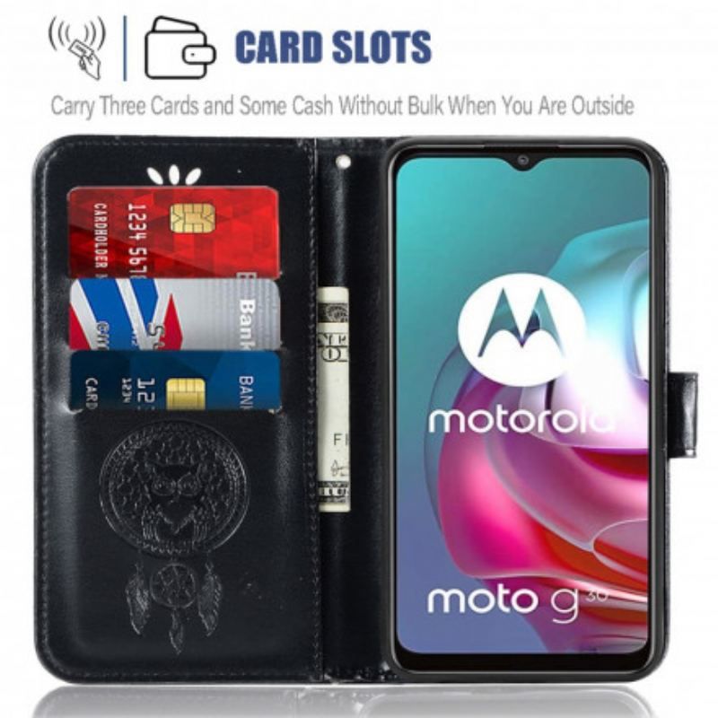 Housse Moto G30 / Moto G10 Hibou Rêveur