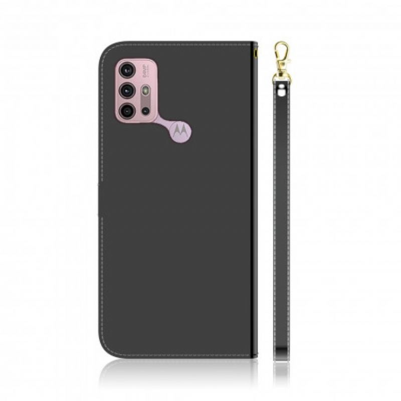 Housse Moto G30 / Moto G10 Simili Cuir Couverture Miroir