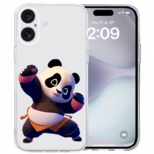 Coque iPhone 16 Bord Transparent Panda