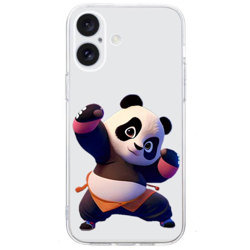 Coque iPhone 16 Bord Transparent Panda