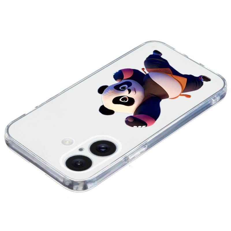 Coque iPhone 16 Bord Transparent Panda